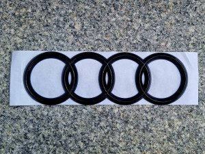 ZNAK MASKE AUDI - CRNI 19CM