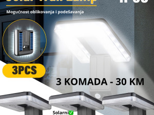 SOLARNO ZIDNI SVJETLO DEKORATIVNA LAMPA LAMPE VANJSKE UKRASNE