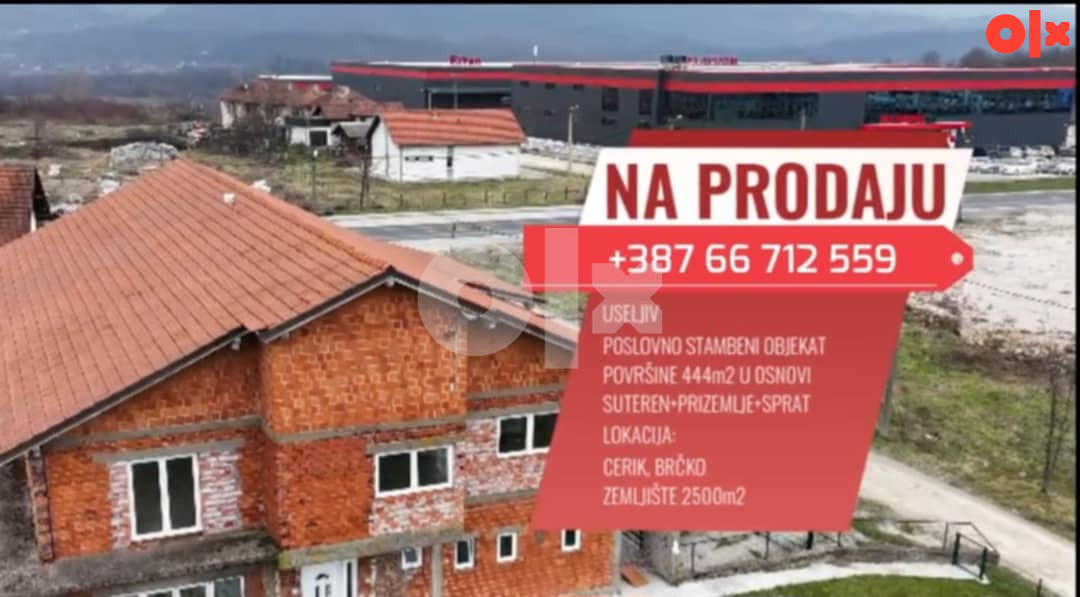 - CERIK -  objekat 444m2 u osnovi na placu od 2.503 m2