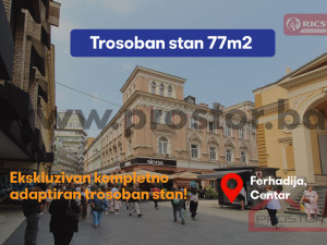 PROSTOR prodaje: Trosoban stan, ulica Ferhadija