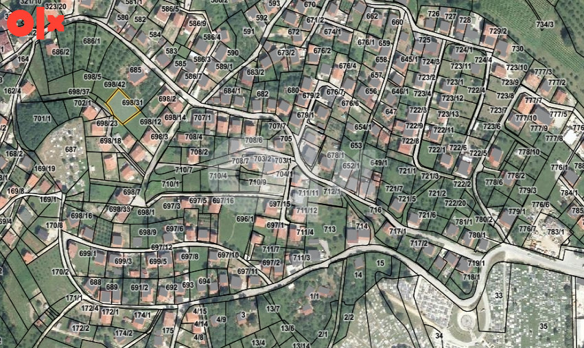 Plac 703m2 - Banjaluka - Pobrđe - asfalt, pogled na grad