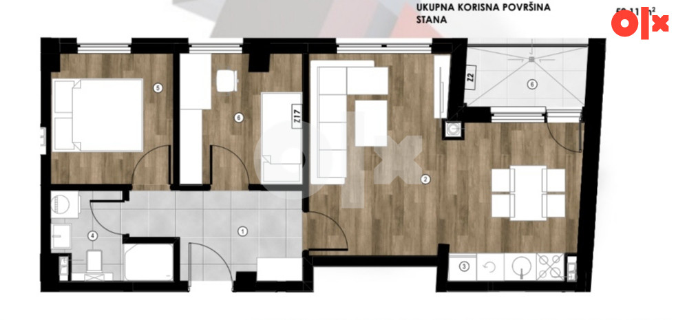 Manji stanovi u Boriku od 42m2 do 50m2 13
