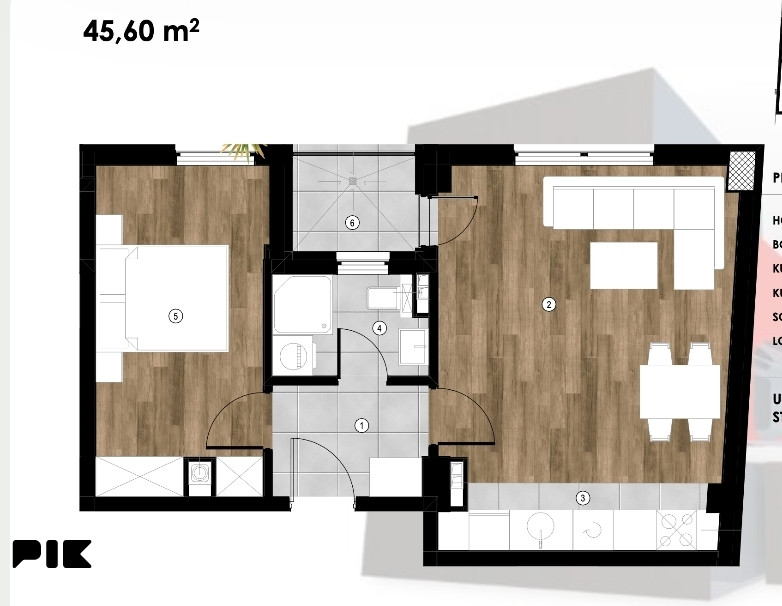 Manji stanovi u Boriku od 45m2, 50m2 i 63 m2