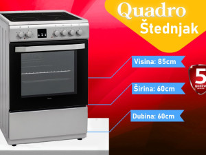 STEDNJAK STAKLOKERAMICKI QUADRO, SIRINA 60CM, 5GODINA GARANCIJA