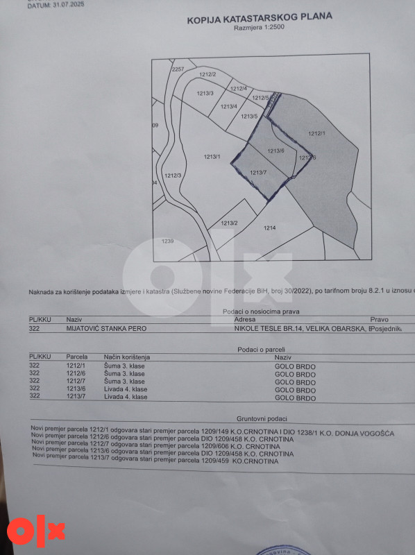 Plac - Golo Brdo - Žuč - 300m od spomen kompleksa "Krila Slobode" 2