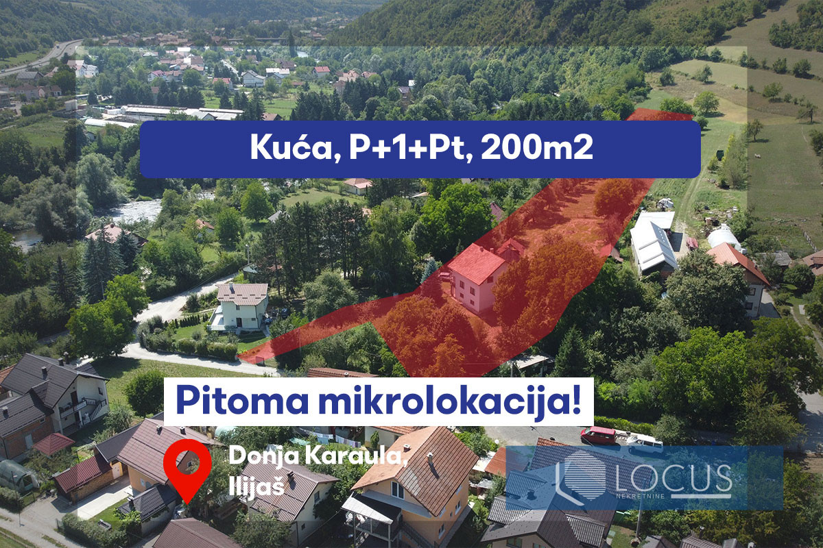 LOCUS: Kuća na parceli 6.752m2, Donja Vogošća
