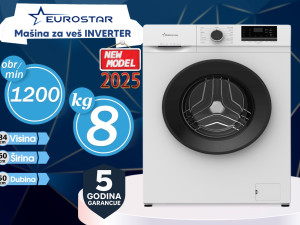 VES MASINA EUROSTAR, 8KG, 1200 OBRTAJA, 5GODINA GARANCIJA