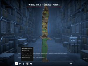 cs2 csgo skin skinovi Bowie knife Boreal forest