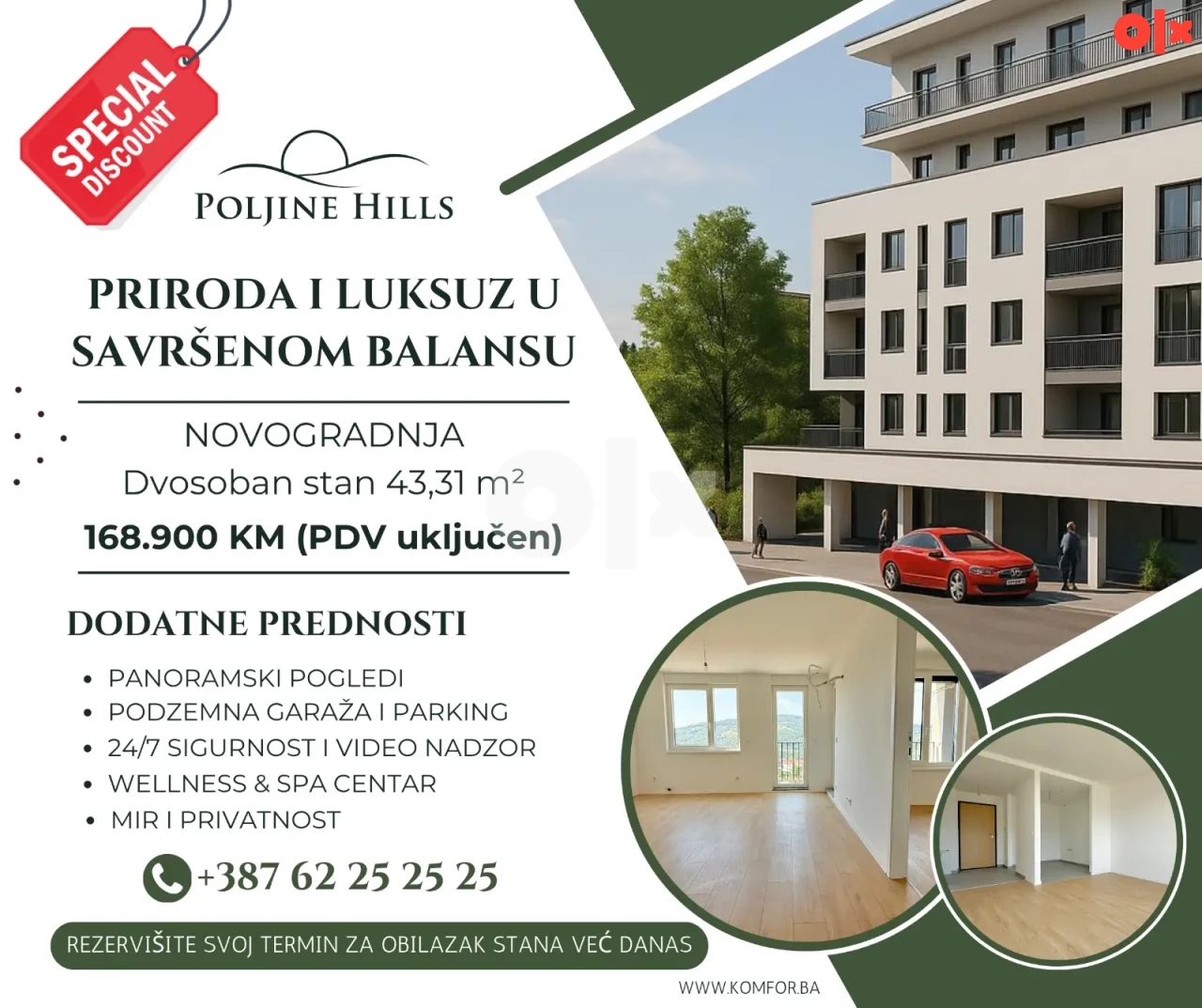 AKCIJA - NOVOGRADNJA/43.31m/Poljine Hills
