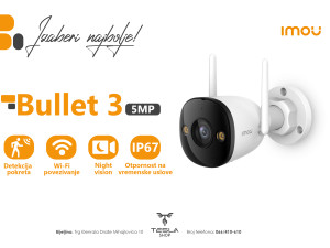 IMOU Bullet 3 5MP, Vanjska Nadzorna Wifi Kamera IPC-S3EP-5M0WE