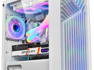 Gaming Kućište CS078 White + 3 X LED FAN INCLUDED