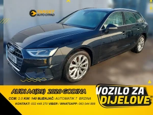 AUDI A4(B9) 2.0  BENZIN 2020 MJENJAC MOTOR DLVA DIJELOVI