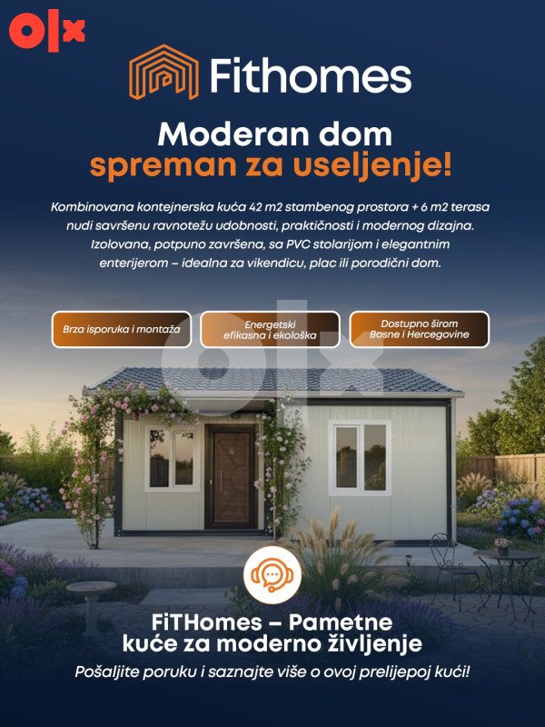 Kontejnerska kuća 36 m2 Plus6m2  terase