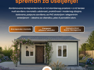Kontejnerska kuća 36 m2 Plus6m2  terase