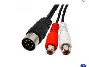 Audio kabal DIN8 na 2xRCA 1m 043542