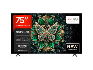 TCL TV 75" C6K 4K Mini LED 144Hz Google TV 75C6K