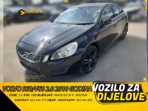 VOLVO S60/V60 2.0 2010 MJENJAC MOTOR D5204T2 DIJELOVI