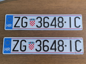 Stare hrvatske tablice - Hrvatska Zagreb ZG