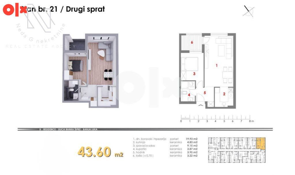 Dvosoban stan od 41m2 (ostvari povrat PDVa) 5