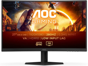 AOC Monitor 27" 280Hz Gaming Zakrivljeni