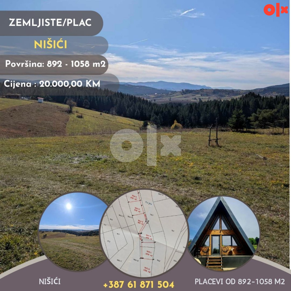 Nisicka visoravan (Nišići) - Zemljiste/Plac za vikendice 1000 m2