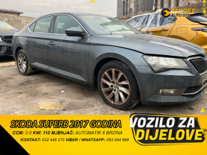SKODA SUPERB 2.0 2017 GODINA MOTOR DIJELOVI