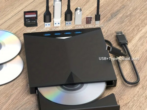 Externi DVDrW sa čitačem kartica i USB hub-om