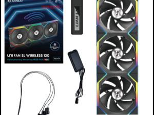 LIAN LI UNI FAN SL Wireless 120 black 3 set