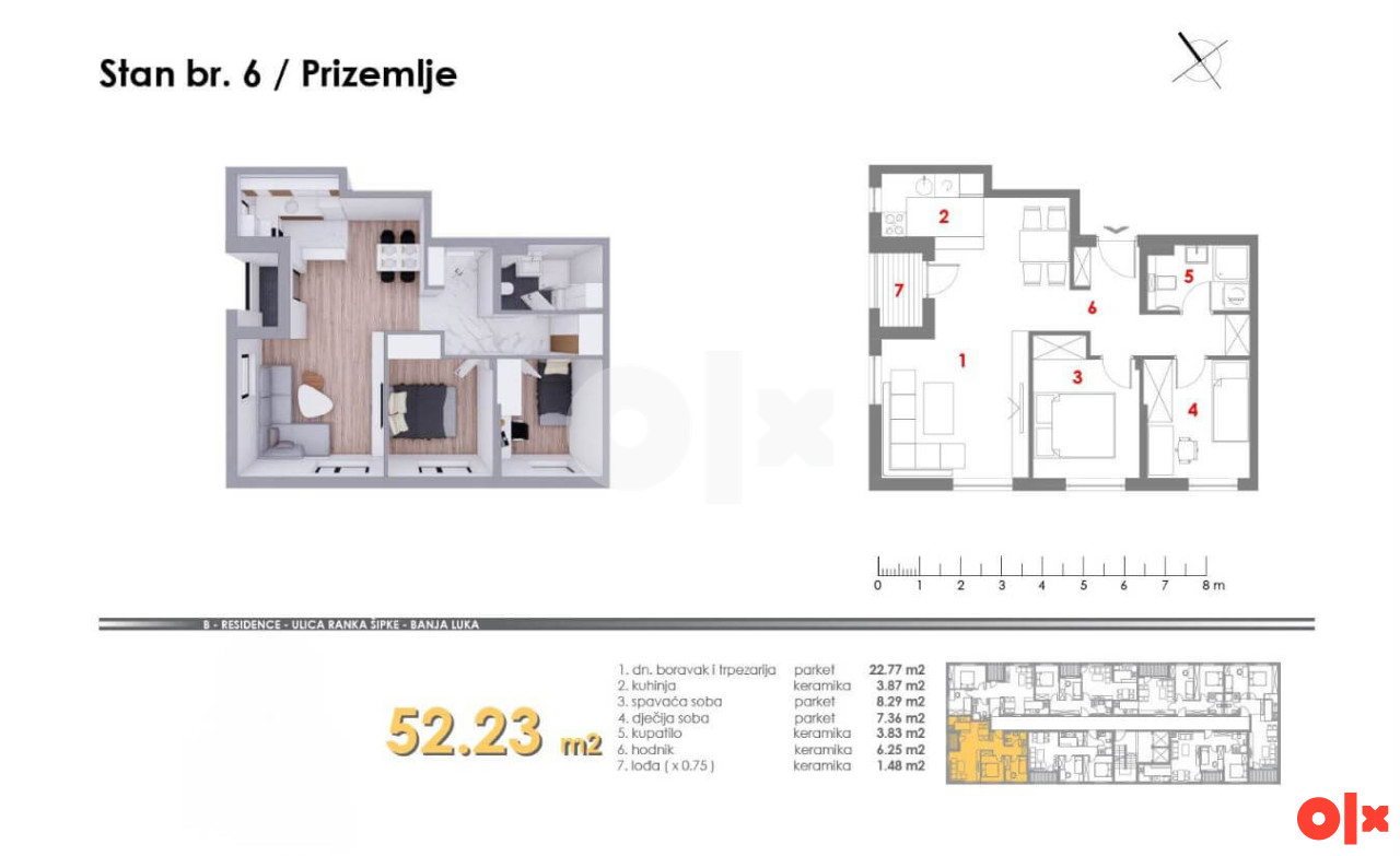 Trosobni stanovi u izgradnji (ostvari povrat PDVa) 50m2-70m2 3