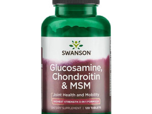 SWANSON HEALTH GLUCOSAMINE, CHONDROITINE + MSM 120 tab