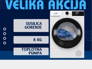 VELIKA AKCIJA GORENJE SUSILICA SA TOPLOTNOM PUMPOM DHNE82