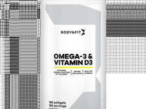 BODY&FIT OMEGA-3 + VITAMIN D3 180 soft tabs