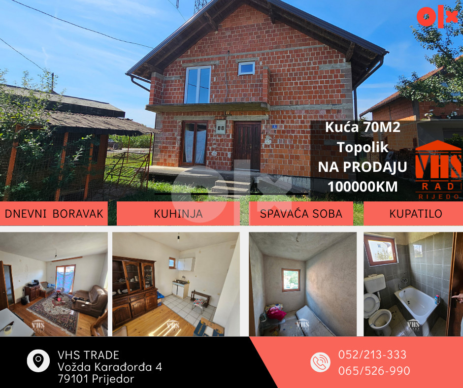 Kuća Prijedor 70m2