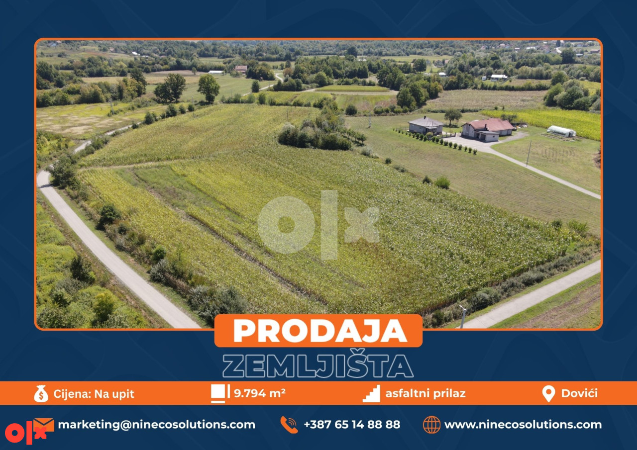 ZEMLJIŠTE - DOVIĆI - 9.794 m2 (Opština Laktaši)