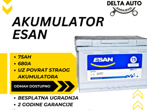 Akumulator ESAN 75AH Delta Auto Doo