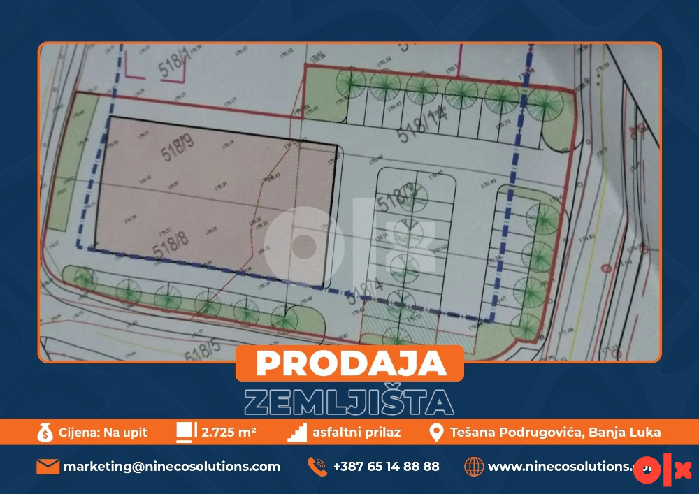 ZEMLJIŠTE - BANJA LUKA - 2.725 m2