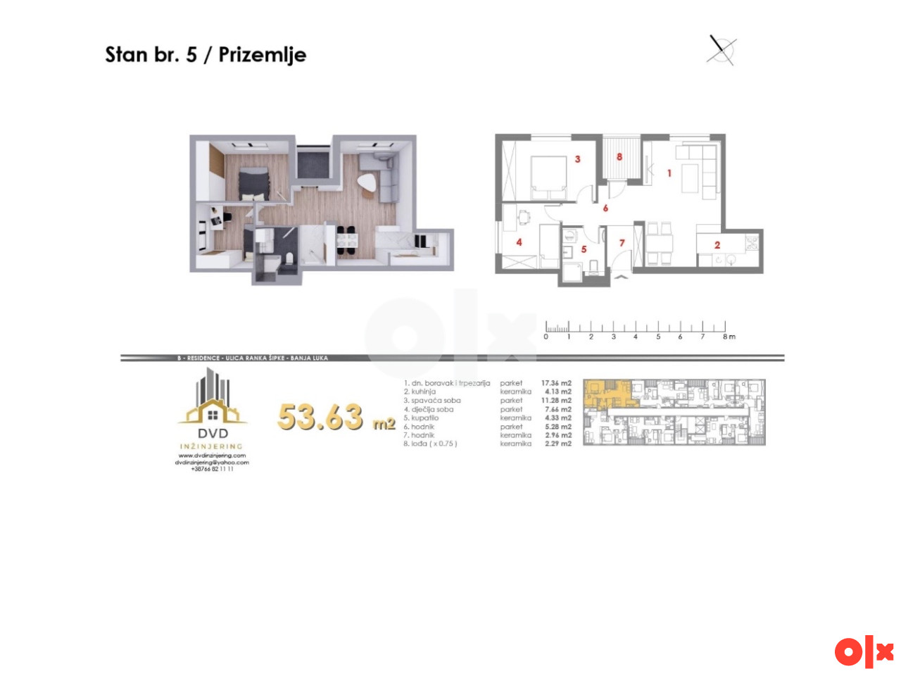 Stanovi od 49 do 70m2 u ulici Ranka Sipke pored naselja Panorama 10