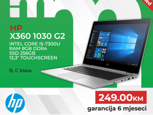 LAPTOP HP X360 1030 G2 I5-7300U 8GB 256GB 13,3" TOUCH B, C KLASA