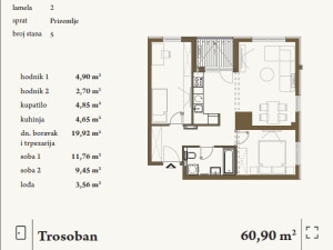 Trosoban stan 61m2 Hisete/Kočićev vijenac Banja Luka photo 5