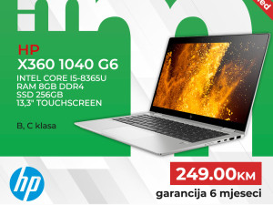 LAPTOP HP X360 1040 G6 I5-8365U 8GB 256GB 13,3" TOUCH B, C KLASA