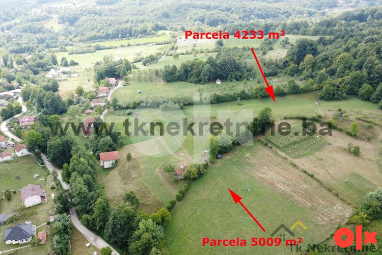 BREŠKE - HIDANI - Dvije parcele 5009 m2 i 4233 m2