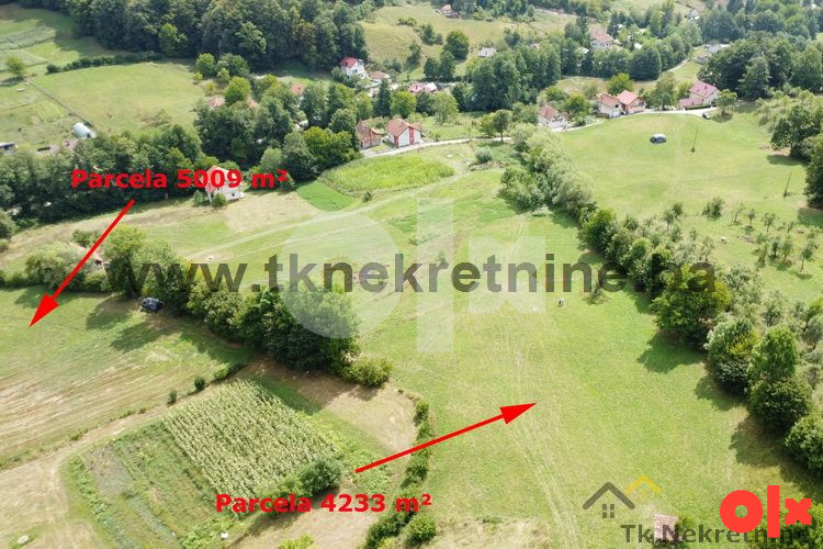 BREŠKE - HIDANI - Dvije parcele 5009 m2 i 4233 m2 4