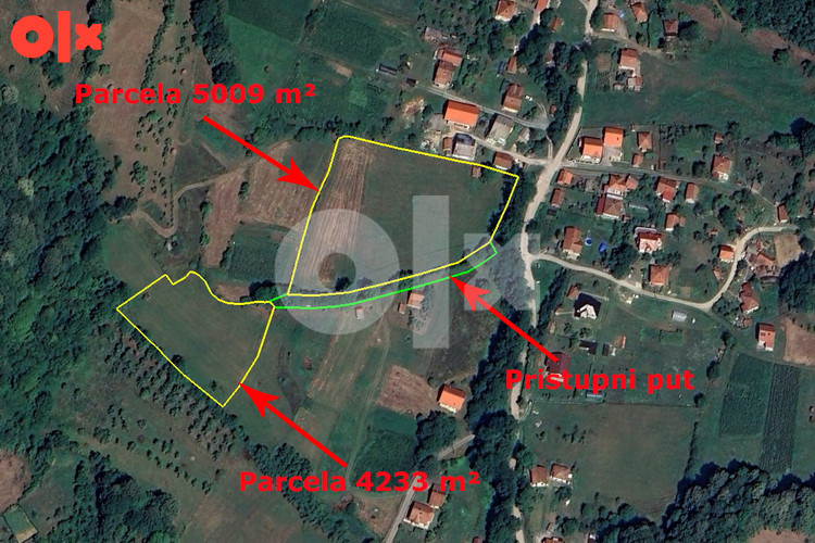 BREŠKE - HIDANI - Dvije parcele 5009 m2 i 4233 m2 12
