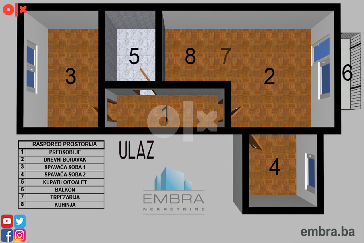 EMBRA prodaje: Dvoiposoban stan, Otes, Ilidža 12
