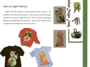 TRANSFER PAPIR ZA SVIJETLI TEKSTIL MAJICE
