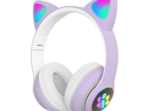 Slušalice Cat Ear STN-28 dječije, wireless, ljubičaste