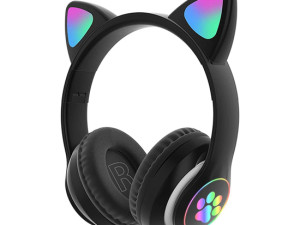 Slušalice Cat Ear STN-28 dječije, wireless, crne