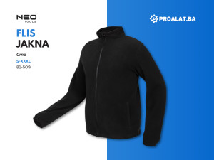 Jakna od flisa crna S-XXXL NEO 81-509
