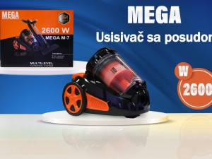 USISIVAC MEGA CIKLONSKI 2600W -AKCIJA