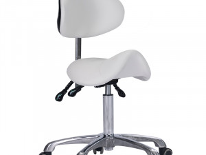 Stolica pomoćna s naslonom Marvento Saddle - Bijela